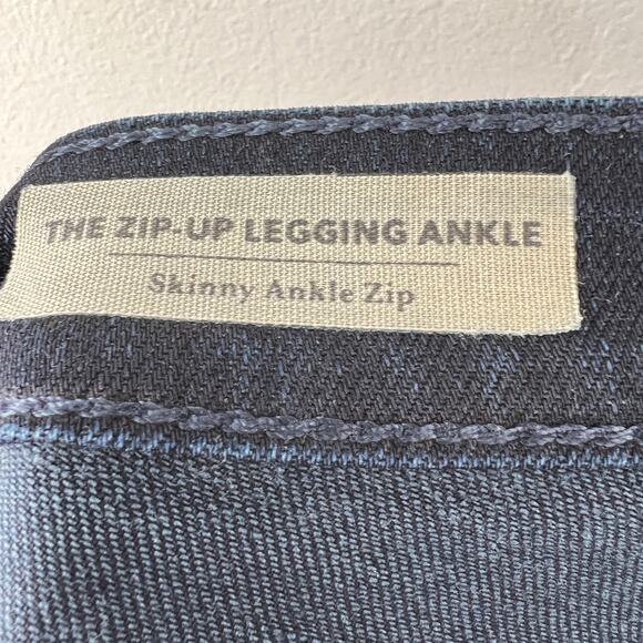 AG Adriano Goldschmied Dark Blue The Zip-Up Legging Ankle Skinny Jeans USA 28R - Picture 8 of 9